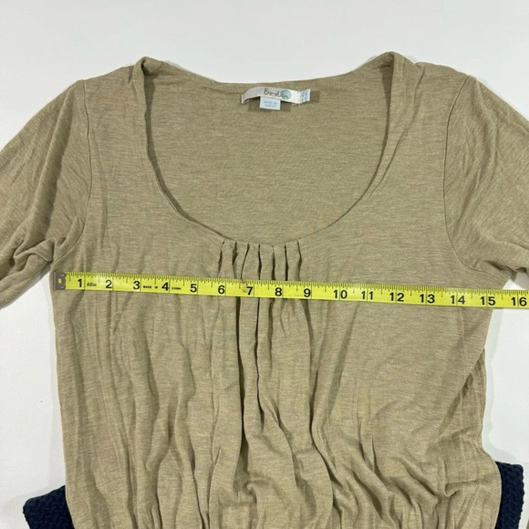 Boden Knee Length Dress Blue Beige Short Sleeve Scoop Neck - Picture 6 of 6